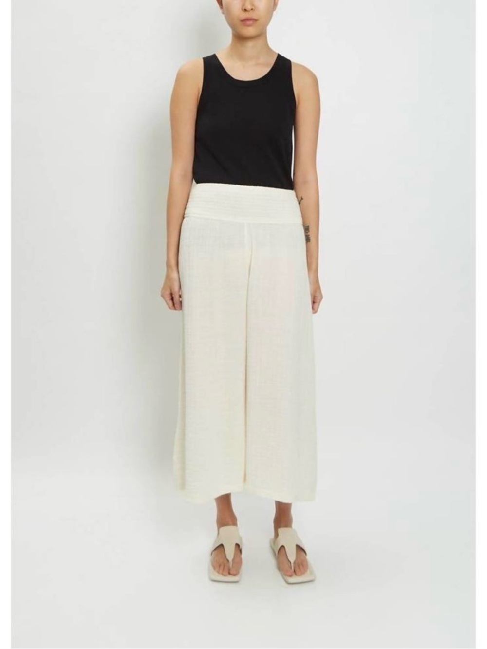 ANAAK Gauze 100% Cotton Maya Pants Culottes in Natural Size 2 NWT